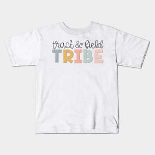 Track & Field Tribe Muted Pastels Kids T-Shirt